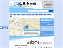 Tablet Screenshot of jhbennett.com